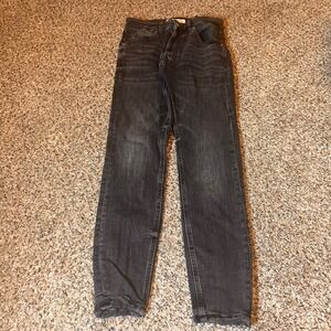 ZARA Women's‎ Black Wash Denim Straight Leg Jeans Size 30